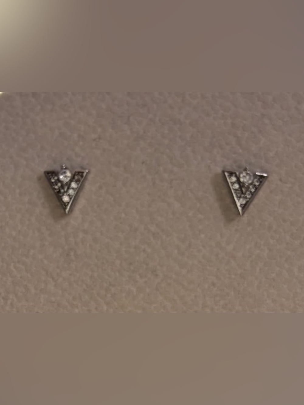 Stylish V-shaped Small Silver Stud Earrings